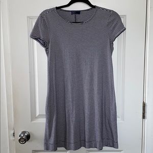 GAP Blue/White Striped T-Shirt Dress